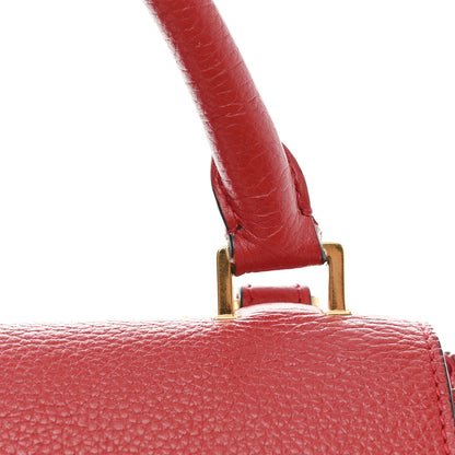 Celine Drummed Calfskin Suede Medium Trapeze Coquelicot 12 of 18