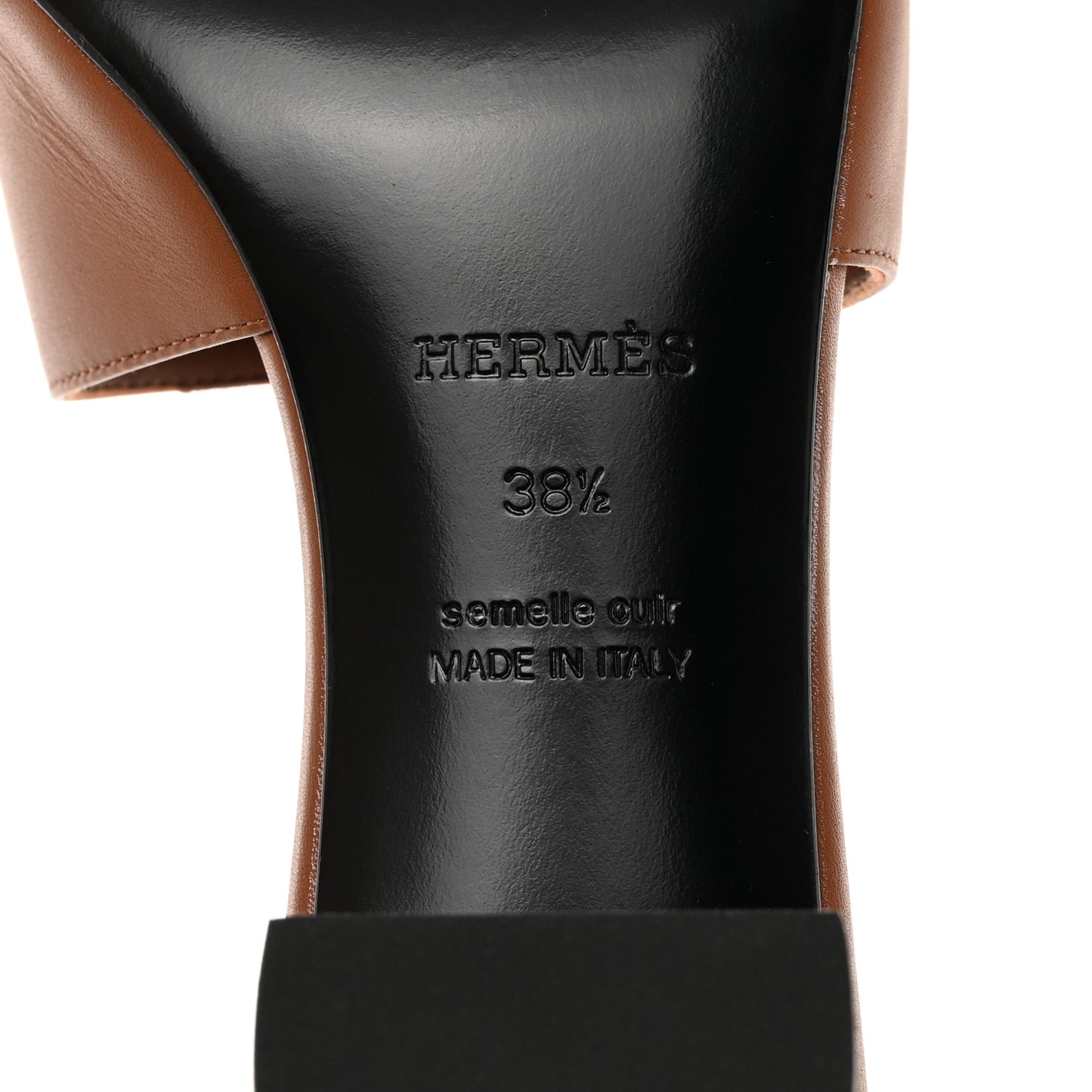 Calfskin Gigi 50 Sandals 38.5 Gold Black