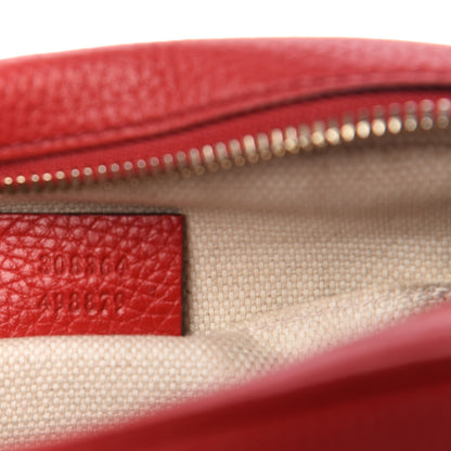 Gucci Pebbled Calfskin Small Soho Disco Bag Tabasco Red 9 of 12