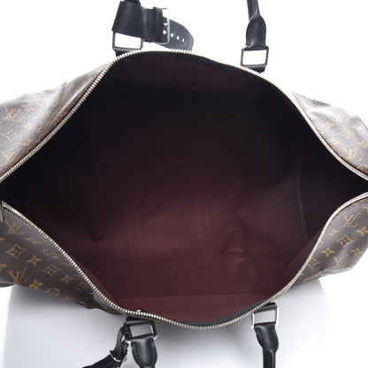 Louis Vuitton Monogram Macassar Keepall Bandouliere 55 6 of 8