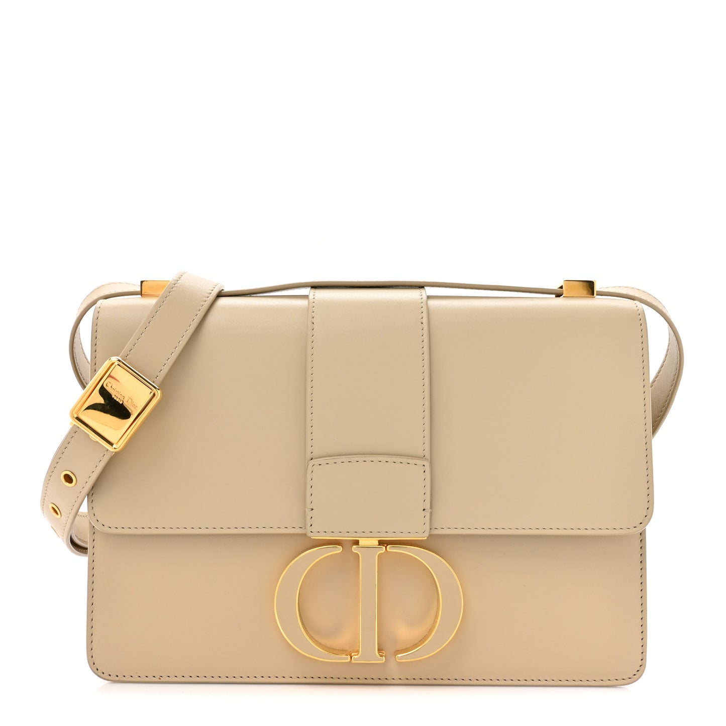 Smooth Calfskin 30 Montaigne Flap Bag Beige