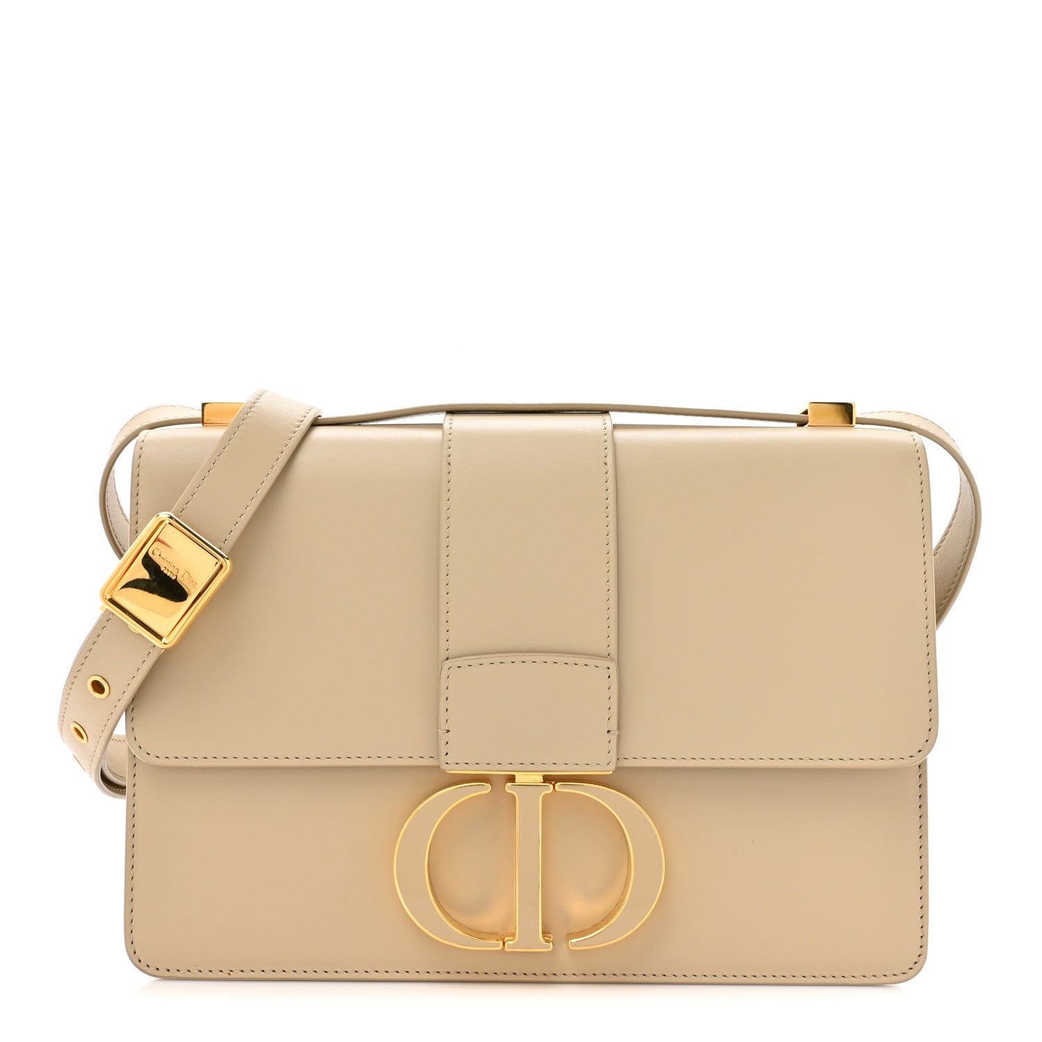 Christian Dior Smooth Calfskin 30 Montaigne Flap Bag Beige 1 of 12
