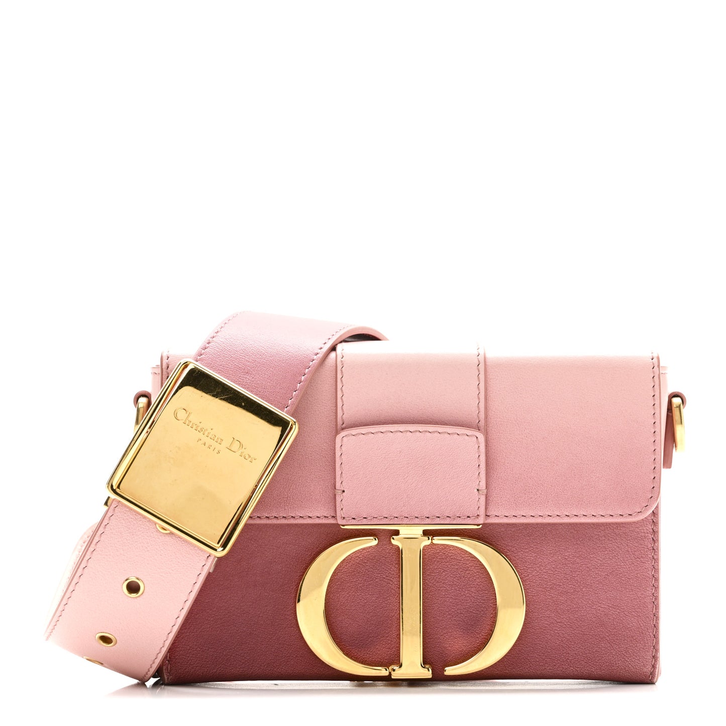 Gradient Smooth Calfskin Gradient 30 Montaigne Box Bag Rose Multicolor