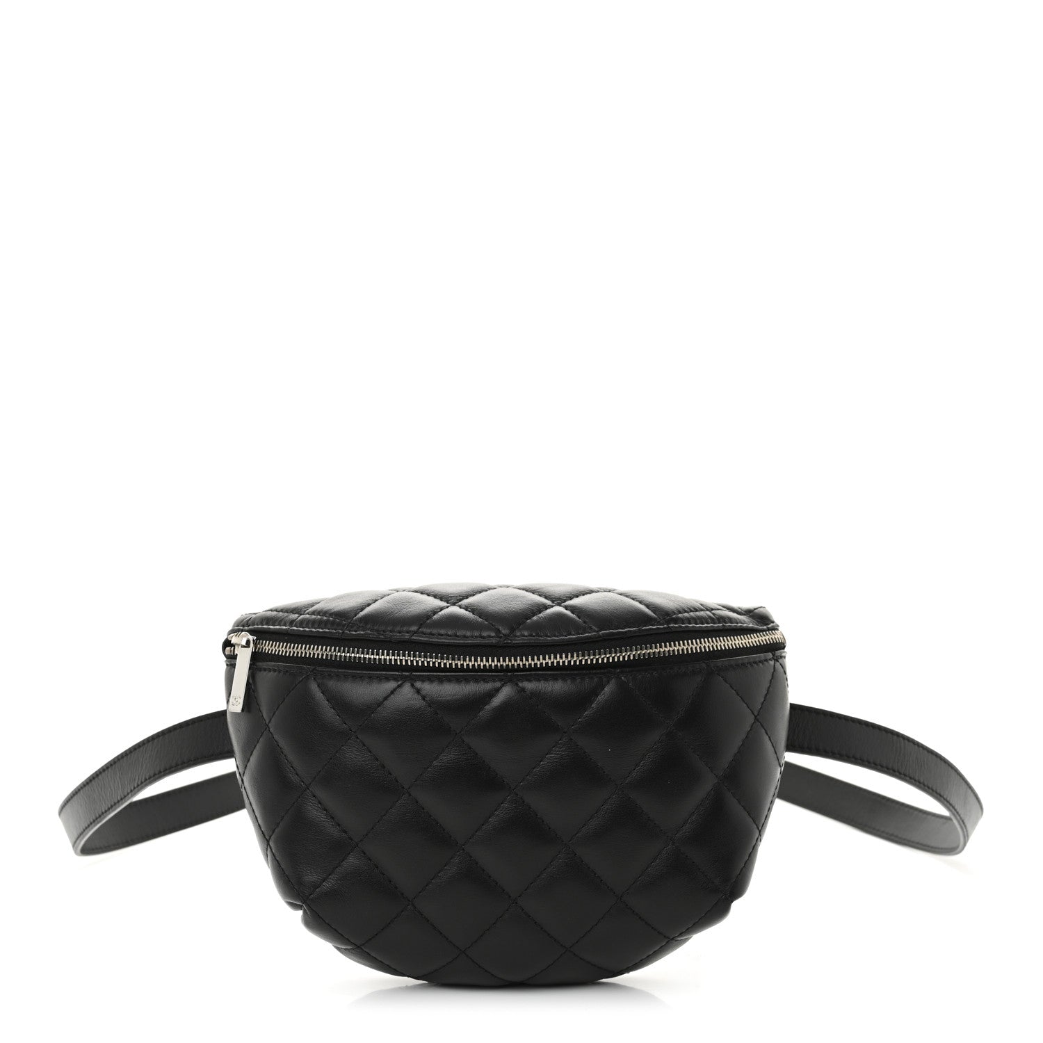 Chanel Calfskin Quilted Uniform Waist Belt Bag Black 1 of 12