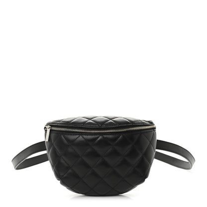 Chanel Calfskin Quilted Uniform Waist Belt Bag Black 1 of 12
