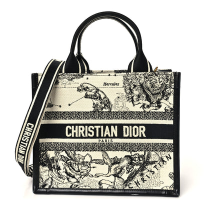 Christian Dior Calfskin Dioriviera Toile De Jouy Small Book Tote With Strap Latte Multicolor 1 of 9