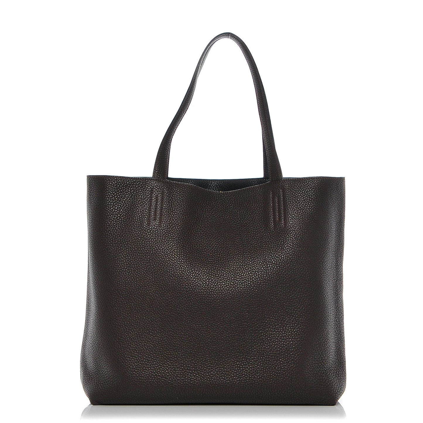 Taurillon Clemence Double Sens 45 Reversible Tote Black Ebene