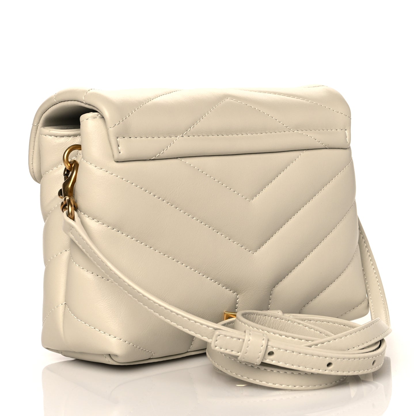 Calfskin Y Quilted Monogram Toy Loulou Crossbody Bag Crema Soft