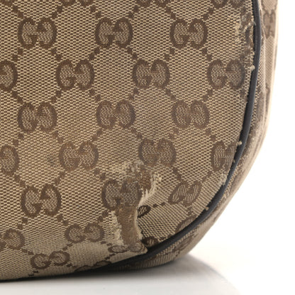 Gucci Monogram Margaux Calfskin Medium Emily Hobo Beige Ebony Cocoa 9 of 13