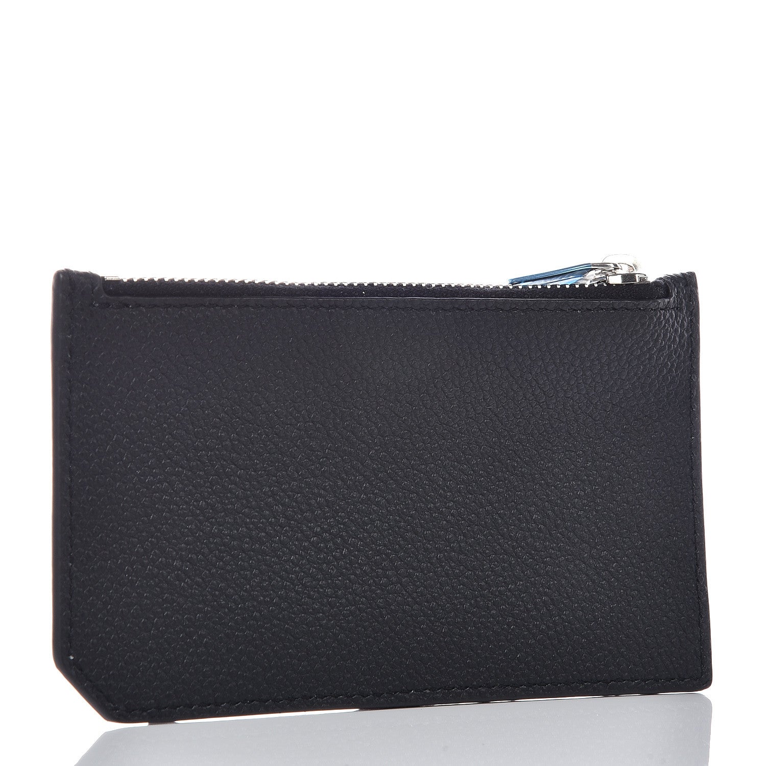 Saint Laurent Grained Calfskin 5 Fragments Zip Pouch Card Holder Black 3 of 10