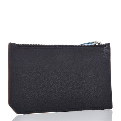 Saint Laurent Grained Calfskin 5 Fragments Zip Pouch Card Holder Black 3 of 10