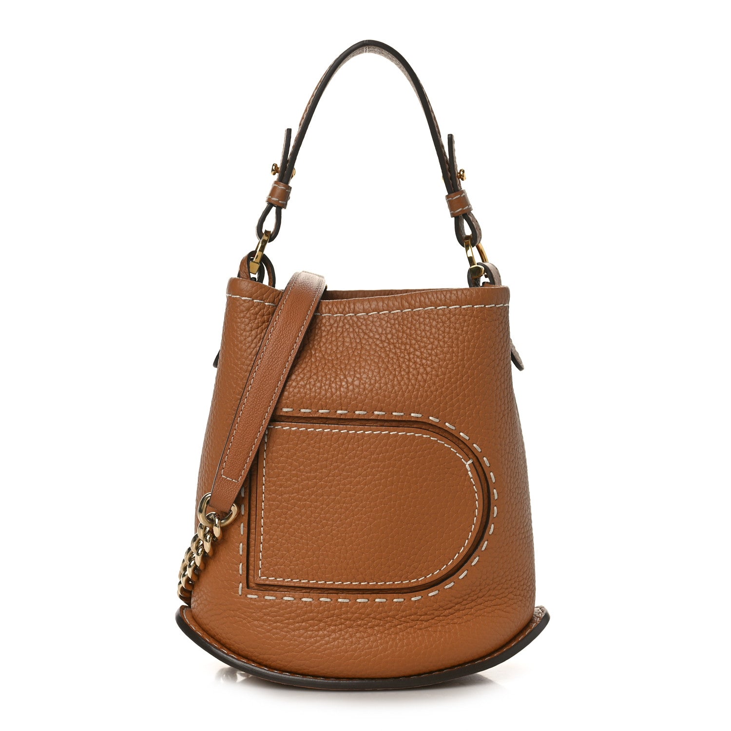 Delvaux Taurillon Mini Pin Daily Surpique Bucket Vegetal Ivory 1 of 9