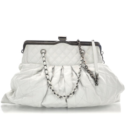 Chanel Iridescent Calfskin Chic Quilt Frame Tote White 1 of 11