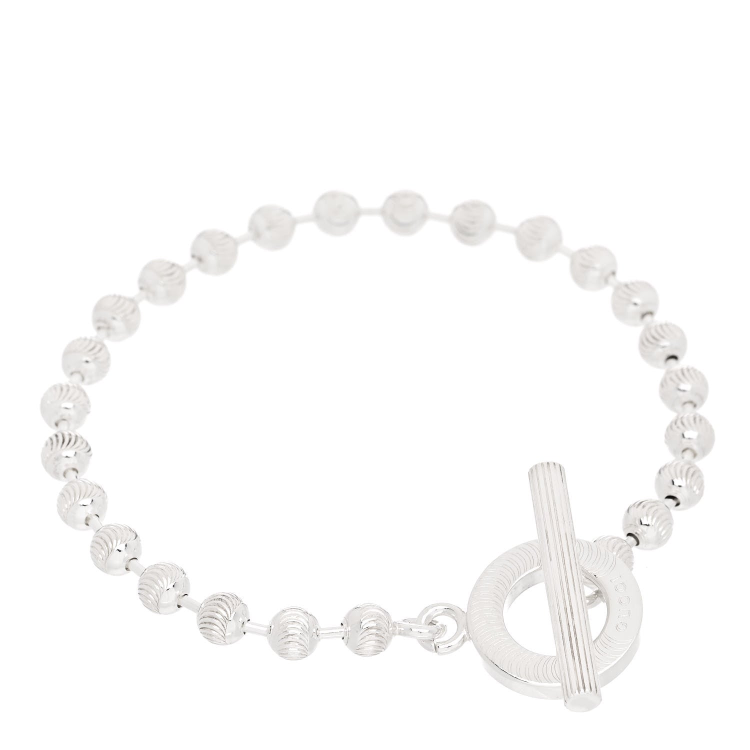 Gucci Sterling Silver Boule Toggle Bracelet 1 of 4