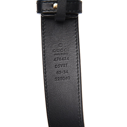 Gucci Calfskin Matelasse GG Marmont Belt Bag 85 34 Black 10 of 12
