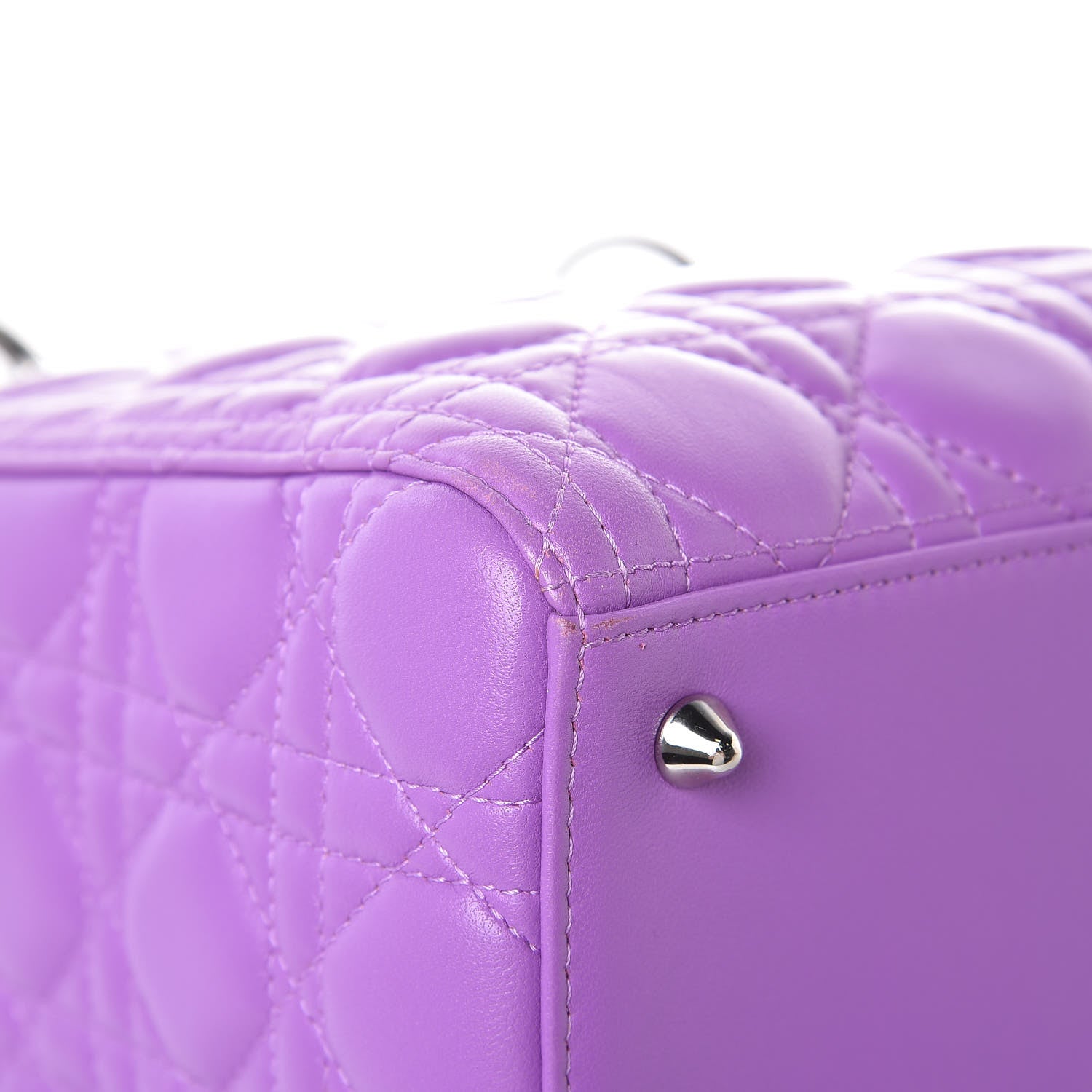 Christian Dior Lambskin Cannage Medium Lady Dior Purple 9 of 11