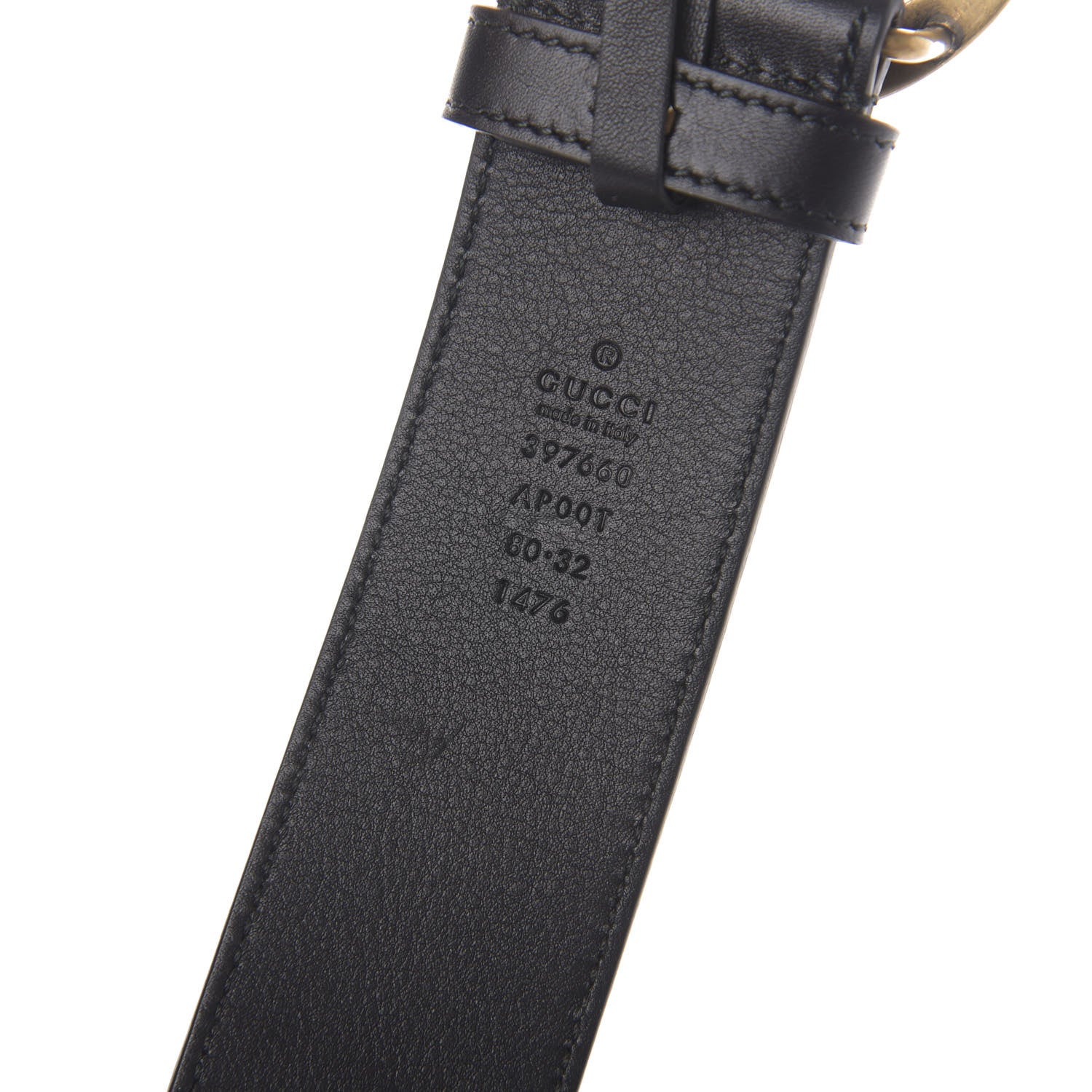 Gucci Calfskin Double G 40mm Belt 80 32 Black 5 of 5