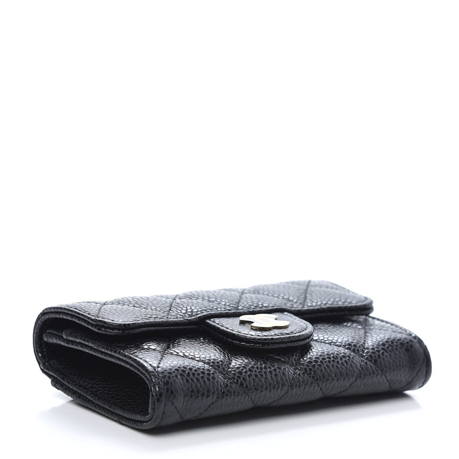 Chanel Caviar Quilted Flap Card Holder Wallet Black 4 of 9