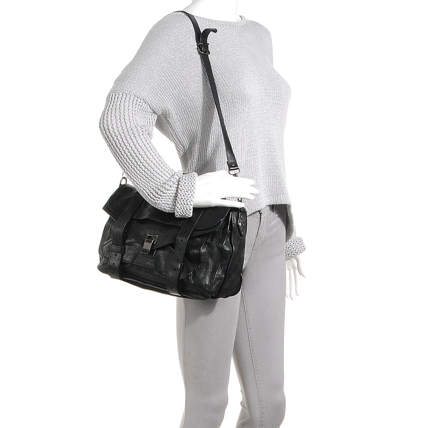 Lambskin PS1 Medium Satchel Black