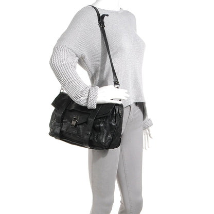 Proenza Schouler Lambskin PS1 Medium Satchel Black 2 of 8