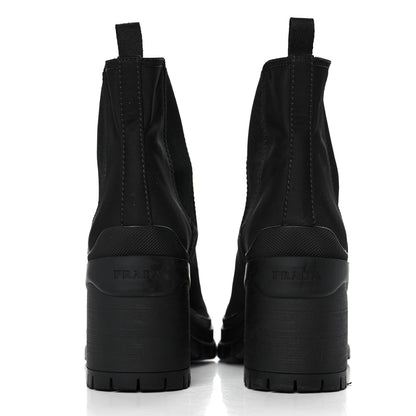Prada Nylon Lug Sole Chelsea 55mm Boots 39 Black 9 of 12