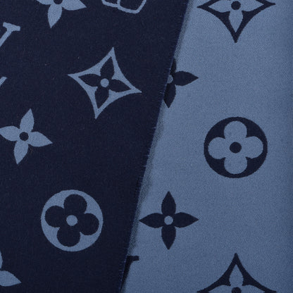 Louis Vuitton Wool Monogram Vivienne Scarf Navy 3 of 4