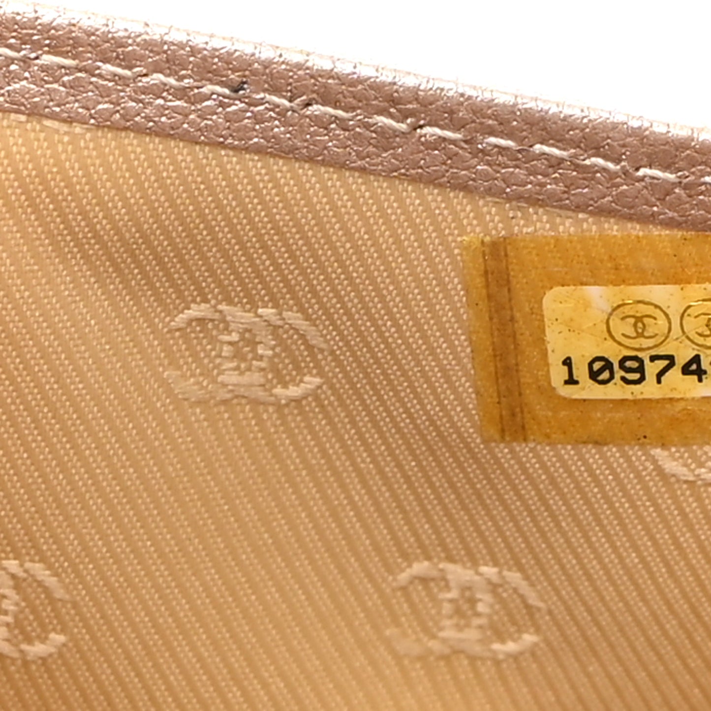 Metallic Goatskin Wallet On Chain WOC Gold