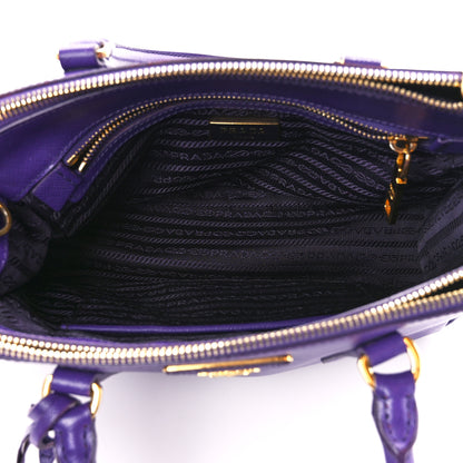 Prada Saffiano Mini Galleria Double Zip Tote Viola 5 of 11