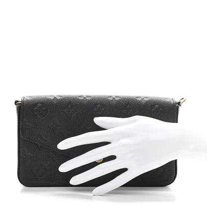 Louis Vuitton Empreinte Pochette Felicie Chain Wallet Black 2 of 8