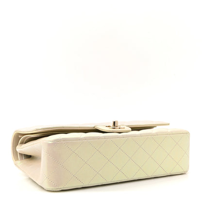 Chanel Iridescent Lambskin Quilted Medium Double Flap Ivory 4 of 11