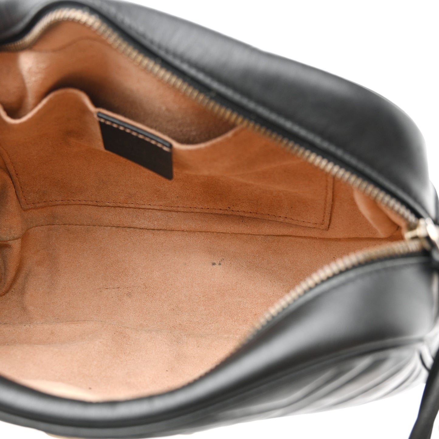 Calfskin Matelasse Small GG Marmont Chain Shoulder Bag Black