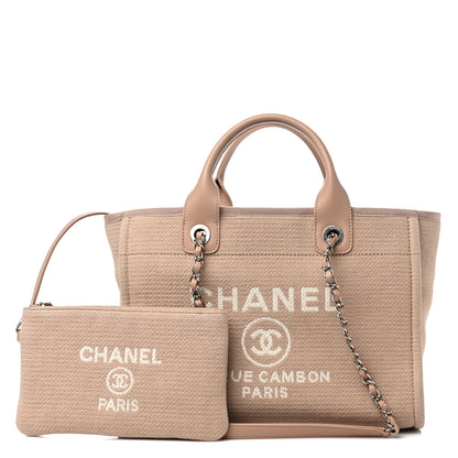Chanel Mixed Fibers Small Deauville Tote Beige 1 of 12