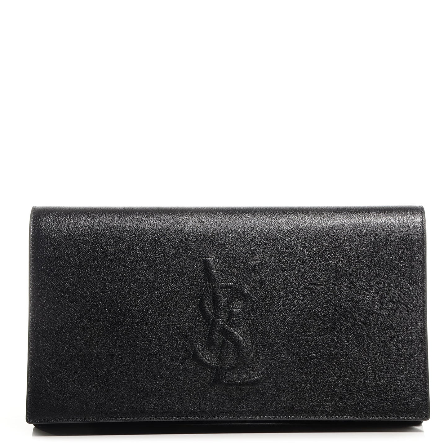 Calfskin Monogram Large Belle De Jour Clutch Black