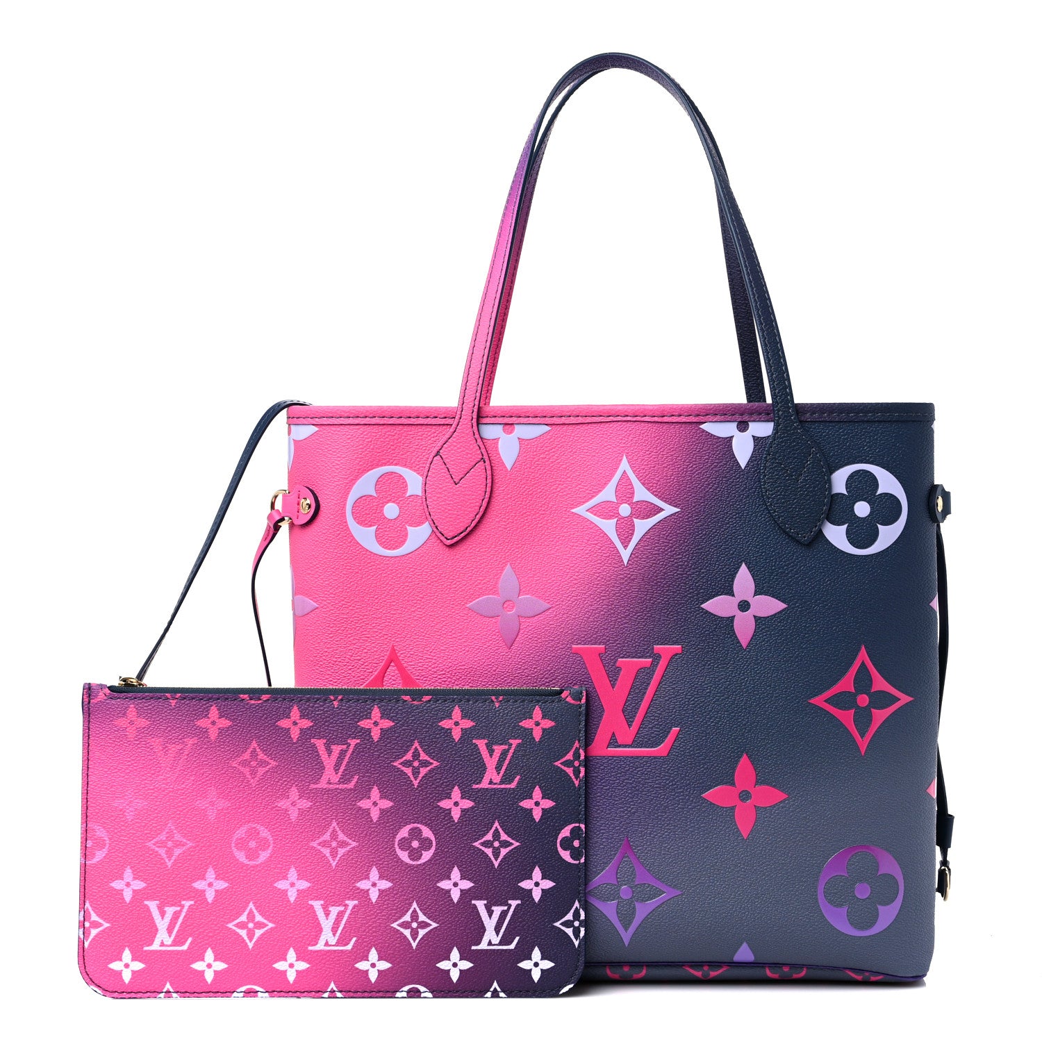Louis Vuitton Monogram Giant Spring In The City Neverfull MM Midnight Fuchsia 1 of 9