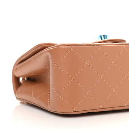Chanel Lambskin Quilted Mini Square Flap Brown 9 of 11