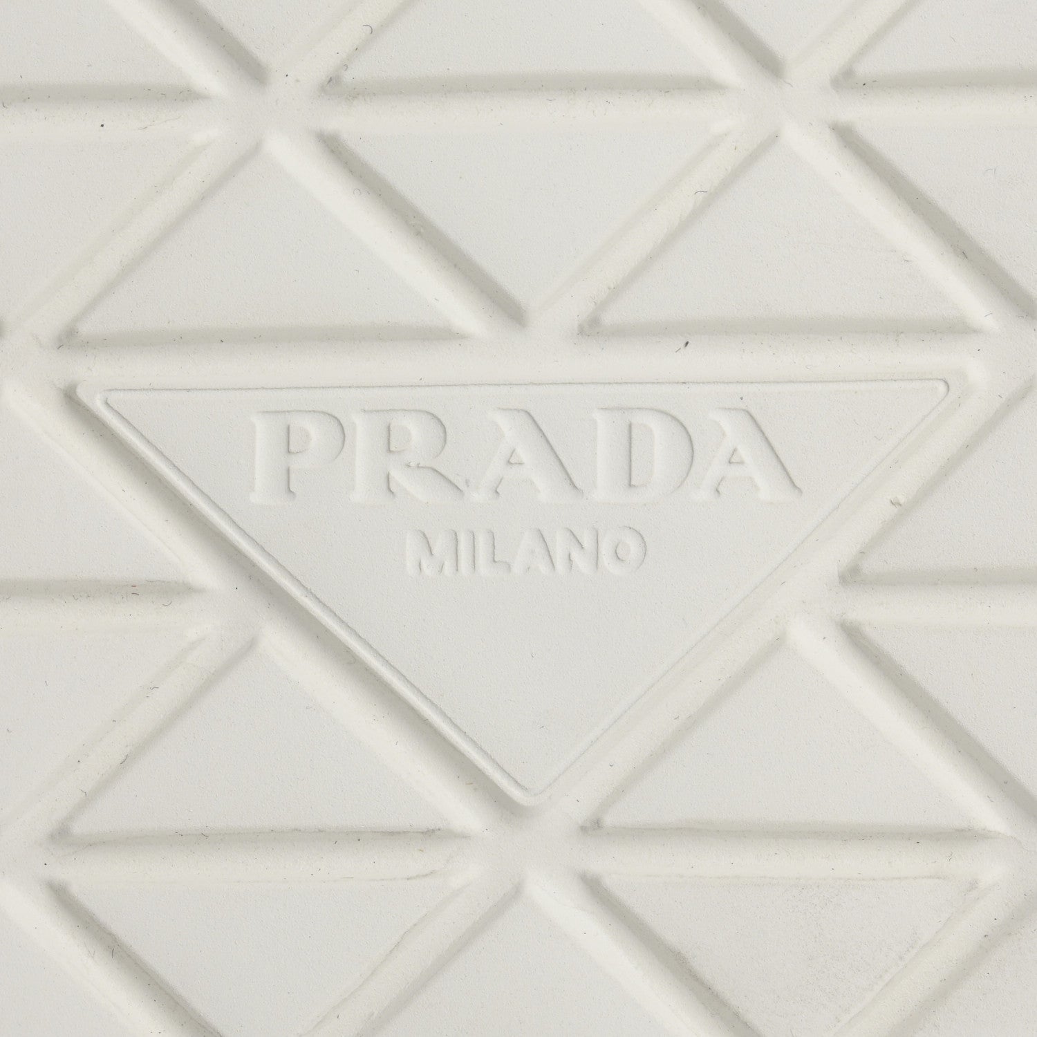 Prada Re-Nylon Gabardine Spazzolato Macro Quilted Triangle Logo Mens High Top 45mm Sneakers 8.5 White 8 of 10