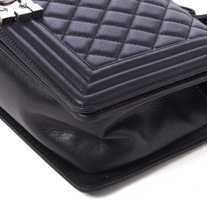 Chanel Calfskin Quilted Medium Boy Flap Black 5 of 9