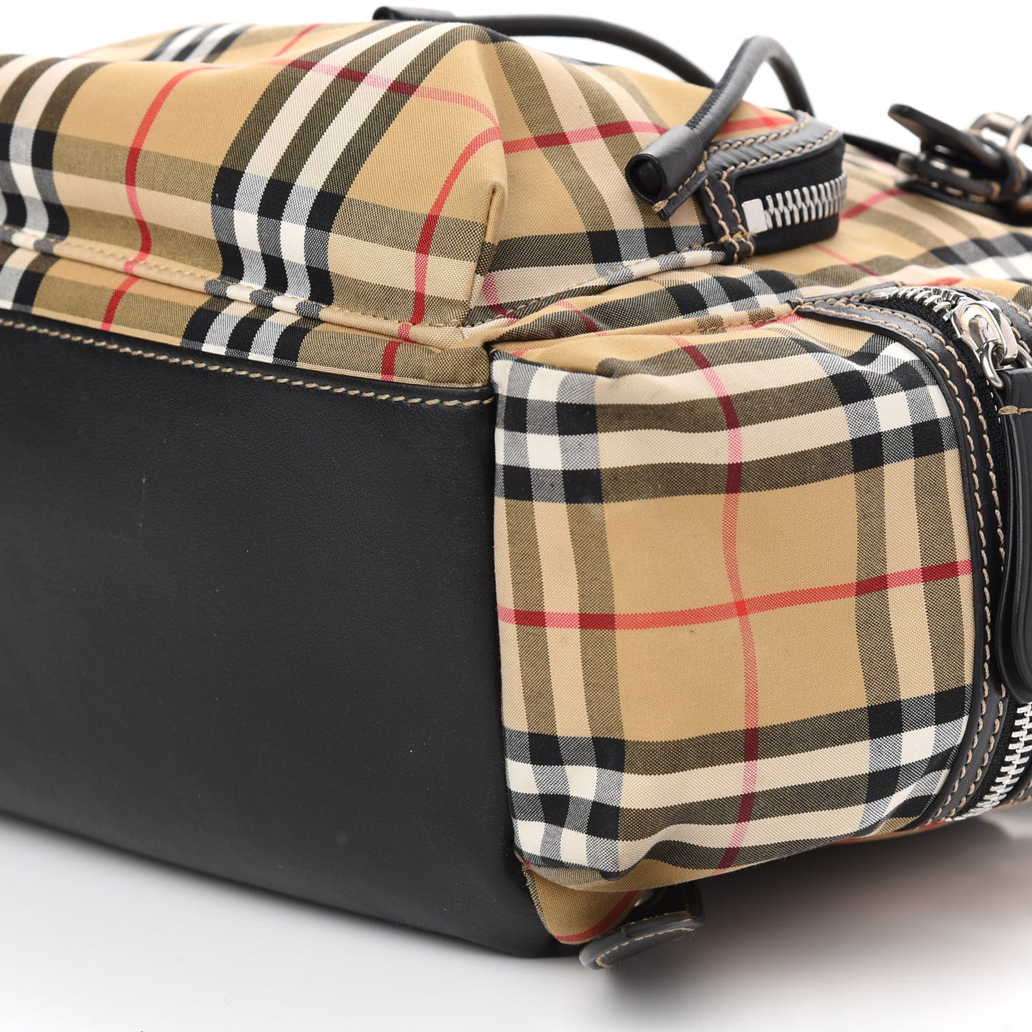 Nylon Vintage Check Medium Rucksack Backpack Antique Yellow