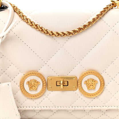 Versace Nappa Quilted Icon Shoulder Bag White 7 of 11