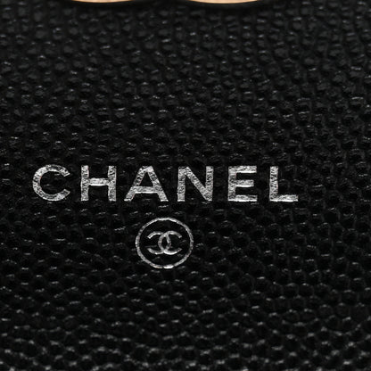 Chanel Caviar Quilted Enamel Top Handle Flap Clutch With Chain Black 6 of 11
