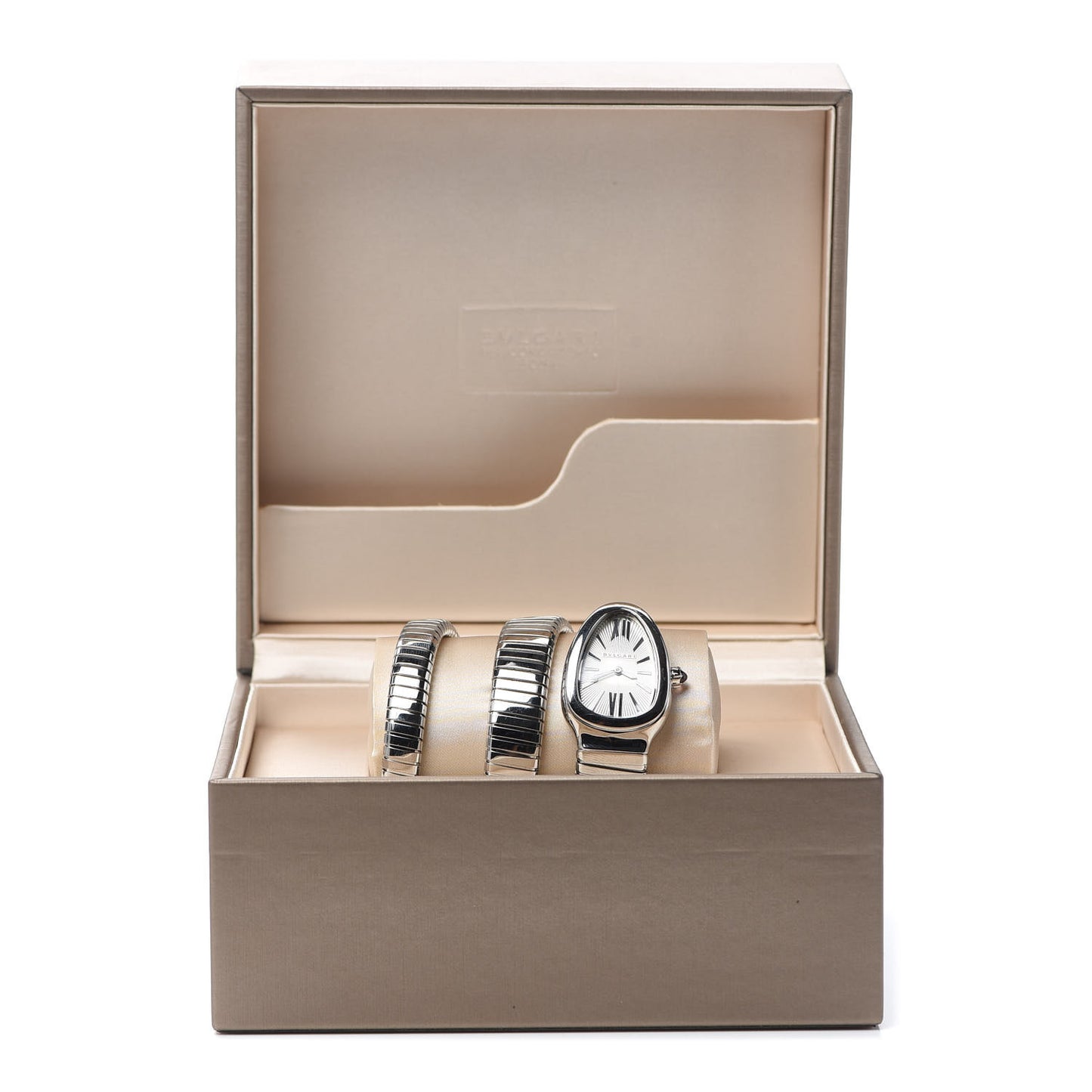 Stainless Steel 35mm Serpenti Tubogas Double Spiral Quartz Watch