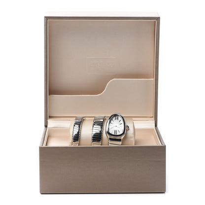 Bulgari Stainless Steel 35mm Serpenti Tubogas Double Spiral Quartz Watch 6 of 6