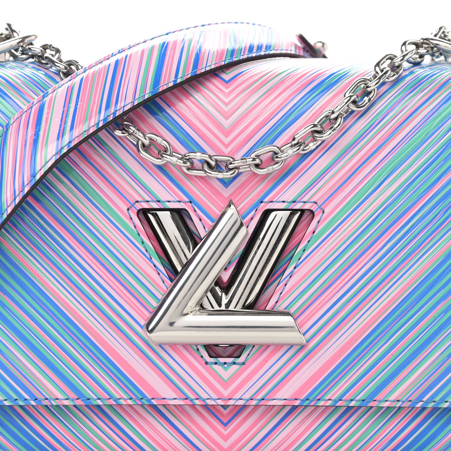 Louis Vuitton Epi Tropical Twist Shoulder Bag MM Blue Rose 6 of 8