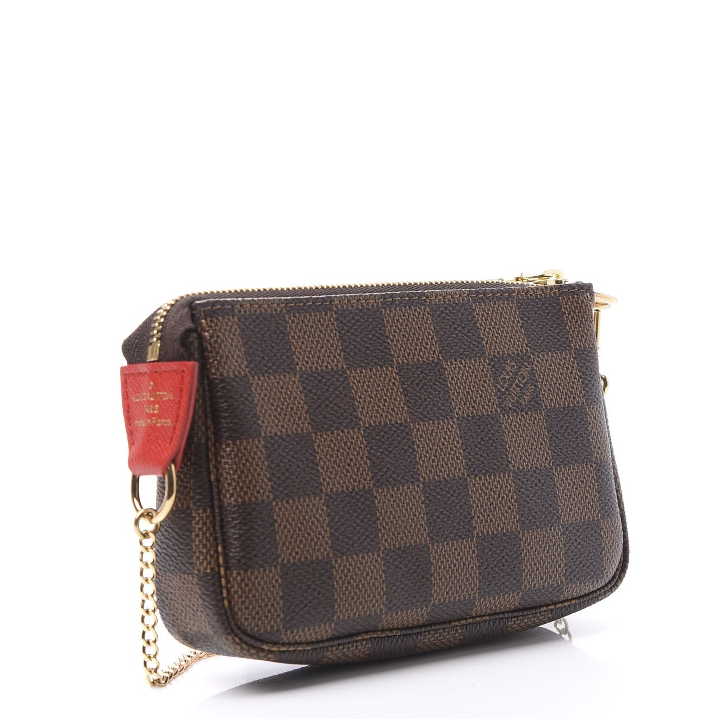 Damier Ebene 2019 Christmas Animation Mini Pochette Accessories Red