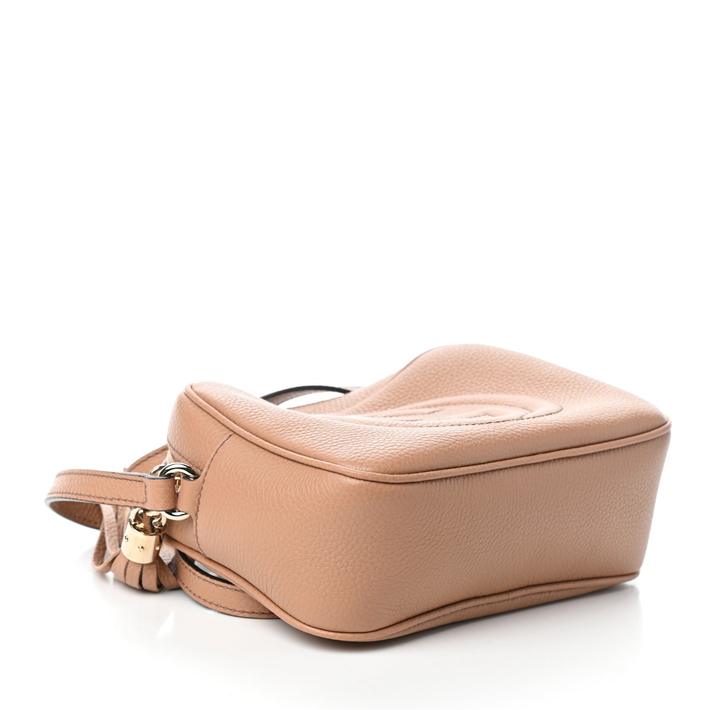 Pebbled Calfskin Small Soho Disco Bag Rose Beige