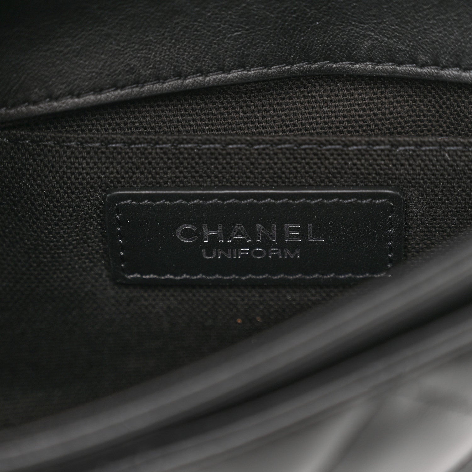 Chanel Calfskin Quilted CC Uniform Flap Belt Bag Black 6 of 12