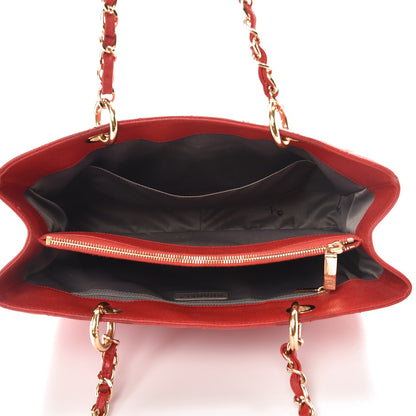 Chanel Caviar Quilted Grand Shopping Tote GST Red 5 of 15