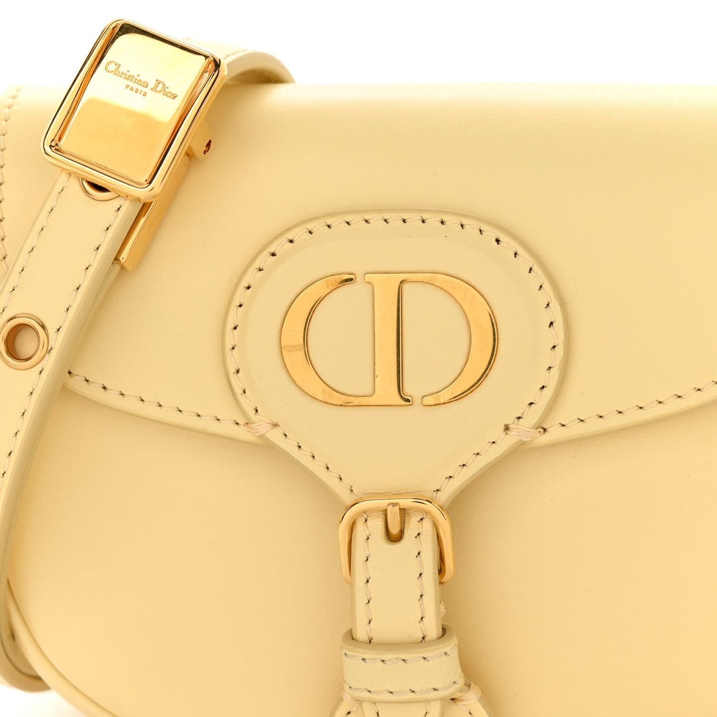 Box Calfskin Micro Bobby Flap Pale Yellow