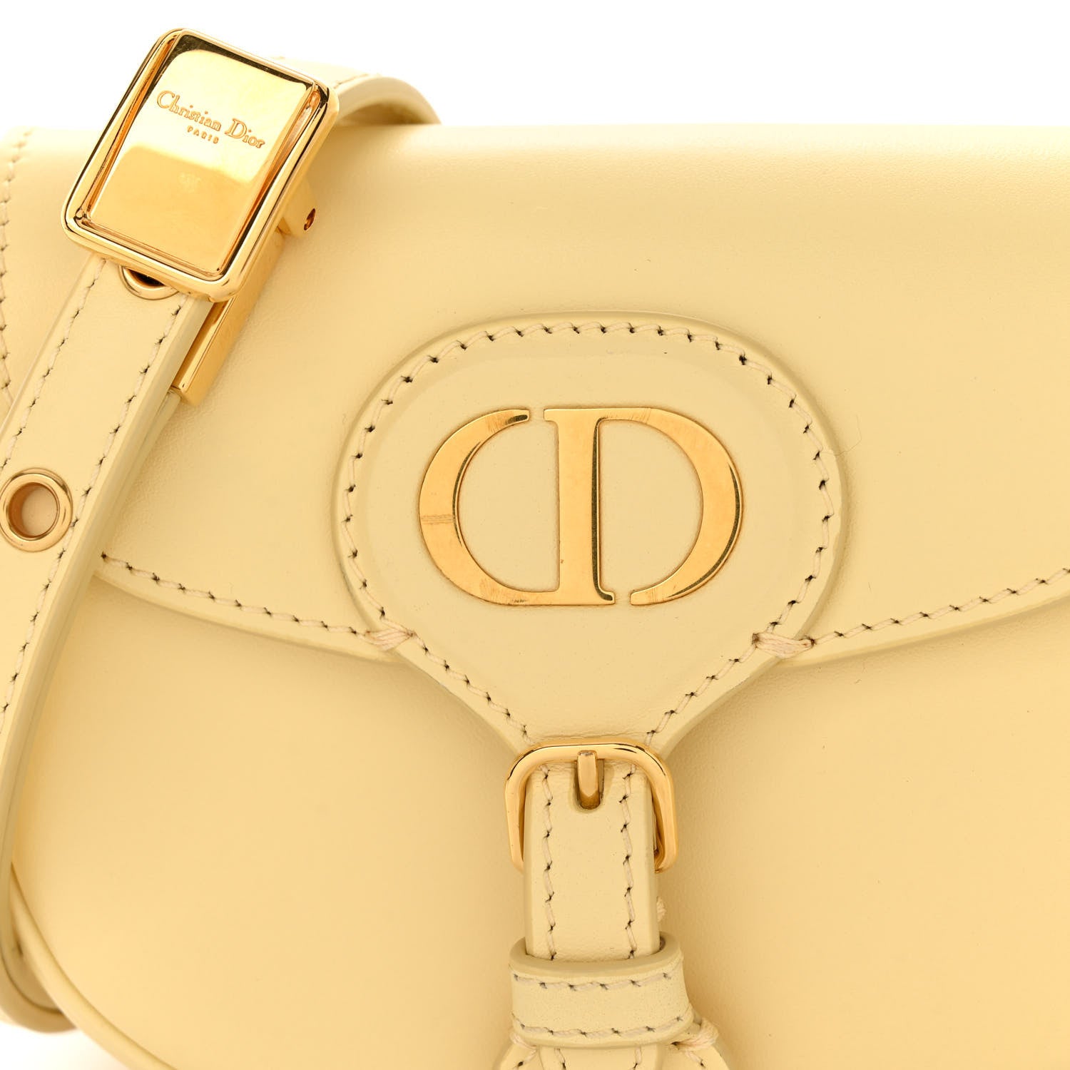 Christian Dior Box Calfskin Micro Bobby Flap Pale Yellow 7 of 9