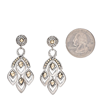 John Hardy Sterling Silver 18K Yellow Gold Naga Chandelier Earrings 3 of 5